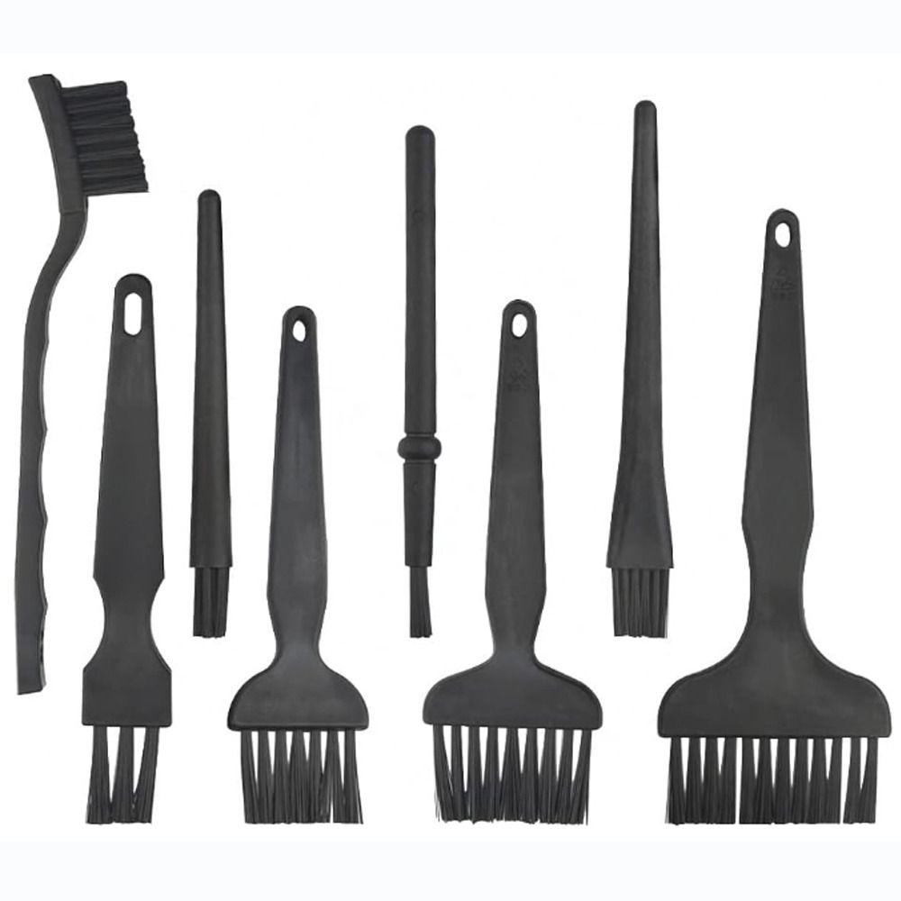 

8Pcs Black Anti Static Brushes 8 in 1 Brush Kit Portable Tool Set Keyboard PCB Motherboards