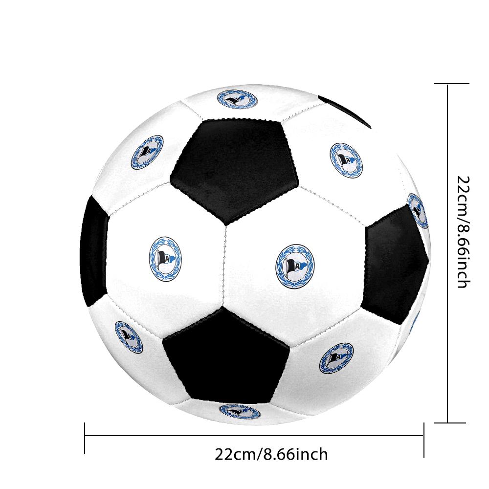 TAGLIA 5 Pallone da Calcio DSC Arminia Bielefeld Colorato Per Tutte le Età Cucito a Macchina PVC Pronto per la Competizione Resistente Ad Alto Rimbalzo