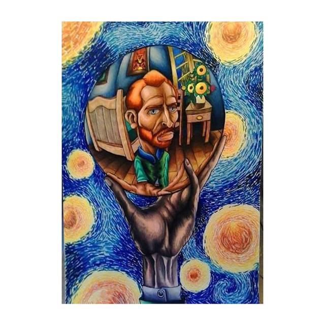 Funny Art Abstract Van Gogh and Friends Canvas Painting Modern Posters and Prints Wall Art Pictures for Living Room Home Decor