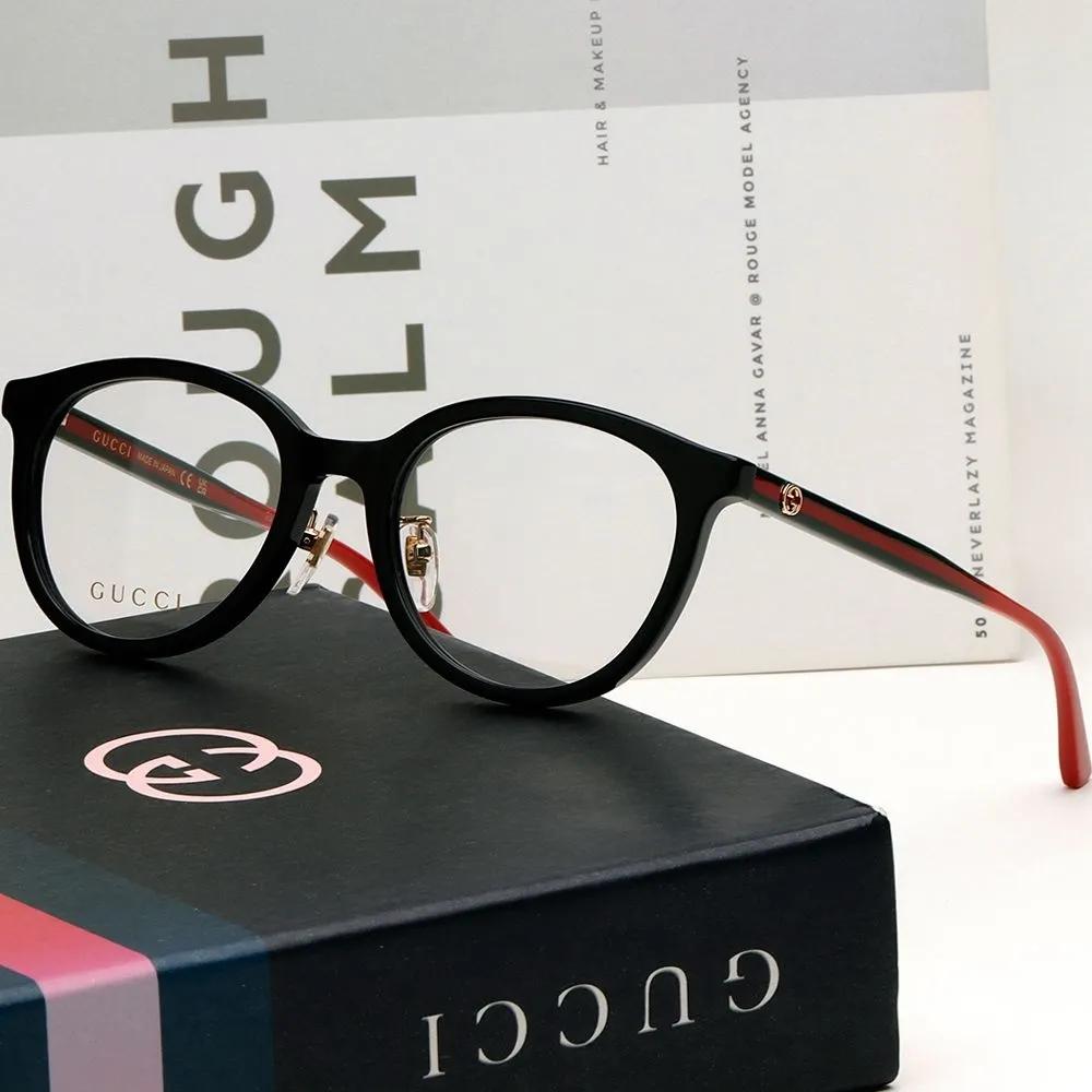 Gucci Eyeglass Frames GG1867OK 001 Women's Round Horn-rimmed Glasses