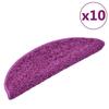 VidaXL Stair Carpet 10 Pieces 56x17x3 Cm Purple Semicircle 149793