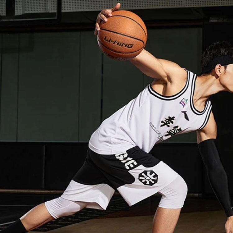 Li-Ning Loose Sporty Casual Shorts With Printed Graphic Men Bottoms Green White AAPS031-1