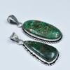 Pendant Healing Stone 925 Silver Chrysocolla 109.30 Ct Oval-Pear Cut Gemstone AR-1712-S