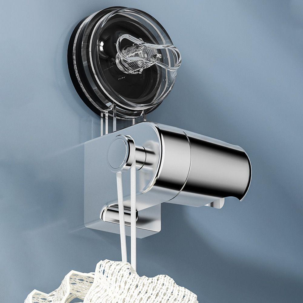 No Drill Suction Cup Shower Head Holder Wall Mounted Adjustable Nozzle Stand  Bathroom Accessories