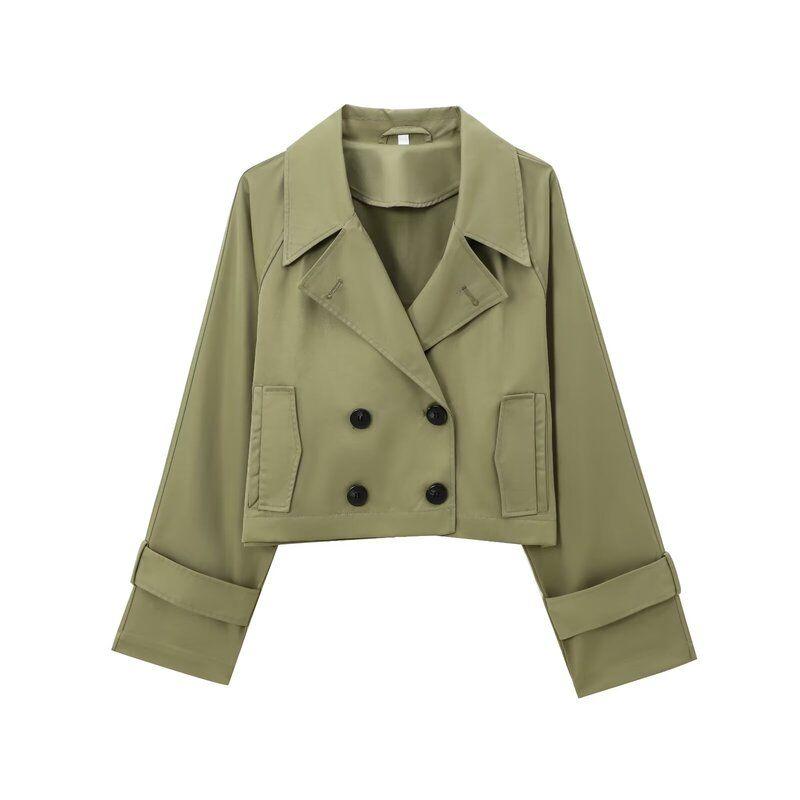 Fashion Wind 2024 New Fall Women's Clothing Stylish Easiest for Match Trench Coat Short Jacket 3046242
