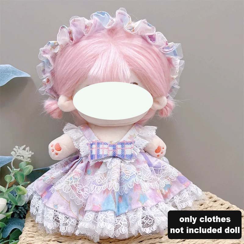 Cute Doll Clothes for 20cm Cotton Doll Princess Maid Dress Up Lolita Clothing Set Kids Dolls Dress Up Toys Doll Accessories