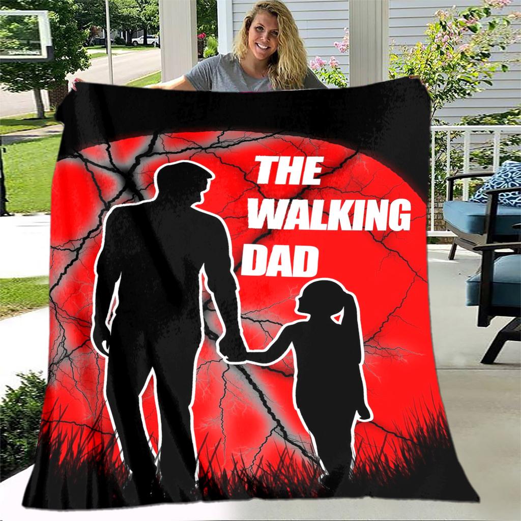 To My Father Dad Letter Gift Series Blanket,Soft Throw Blanket for Home Bedroom Bed Sofa Picnic Travel Office Cover Blanket Kids