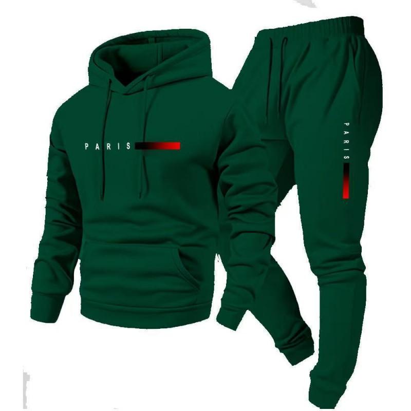 Completo felpa con cappuccio oversize da uomo Manica lunga Top Pantaloni Tuta casual invernale