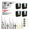 4Pcs Quiet Quartzs Clock Movement Mechanism with 10 Different Pairs Hands Set for Craft Wall Clock Shaft Length 18/20mm top sale