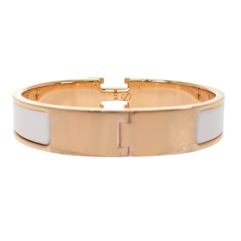 HERMES H700001F 31PM bransoletka pozłacana białym złotem Damska
