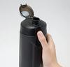 Pearl Metal Water Bottle, 1000ml/1L, Direct Drinking, Large Mouth, Insulated, Sports, Black, HB-6771