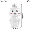 500Ml Christmas Tree Milk Tea Bottle Plastic Gingerbread Man Cold Drinking Cup Transparent Beverage Juice Coffee Packing Bottle Set