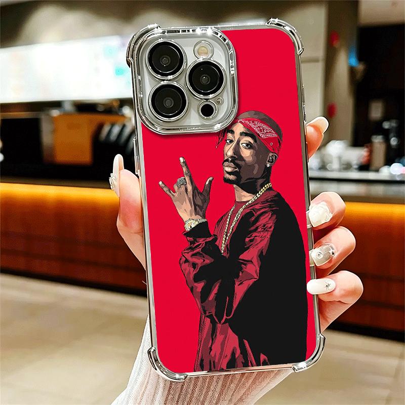 

Рэпер 2pac Певец Тупак Мягкий Чехол Для Телефона Для iPhone 15 16 17 Air 14 Pro Max 16E Plus 13 12 Mini Покрытие Противоударный Fundas iPhone 17 Pro Max