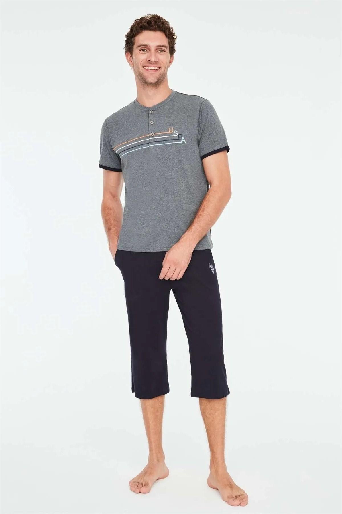 

18679 Мужское капри антрацитового меланжа