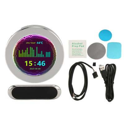 Computer Temp Monitor 2.1in Round LCD Type C 4PIN Dynamic Theme Editor PC CPU Data Monitor for