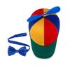 Regenbogen Propeller Baseballkappe mit Fliege Auftrittshut für Weihnachten Kinder Outdoor Verstellbare Entenschnabelkappe