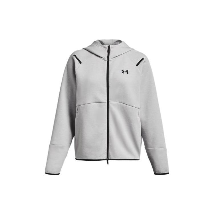 (WMNS) Under Armour Unstoppable Fleece Full Zip Jacket Light Grey Women s 1379842-011 L
