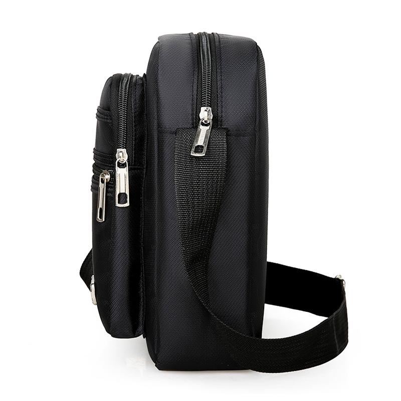 Business Leisure Mens Crossbody Bag Large Capacity Portable Handbag Multi Layer Waterproof Shoulder Bag For Commute