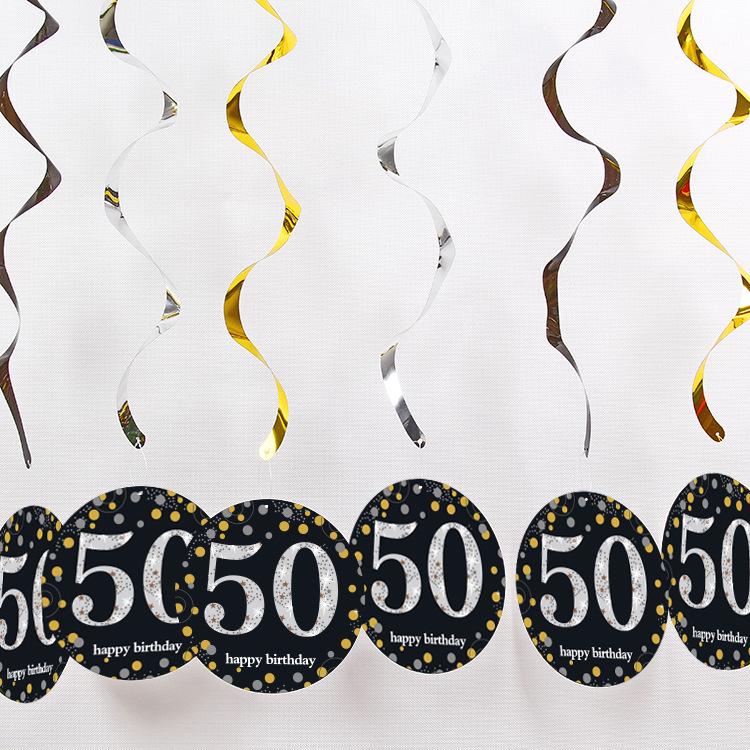 PVC Spiral Ornament Pendants for 18th, 30th, 60th Birthday Party Decorations