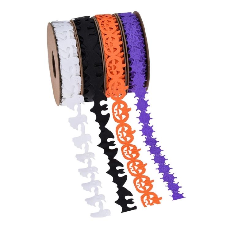 Moments Halloween Celebration Ribbon Featuring Different Patterns Elevates Your Crafting Skill and Bows Making Expertise