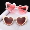 Ladies Love Heart Sunglasses Retro Big Frame Women Sunglasses UV400 Protection Summer Shades Eyewear Anti Blue Light Glasses