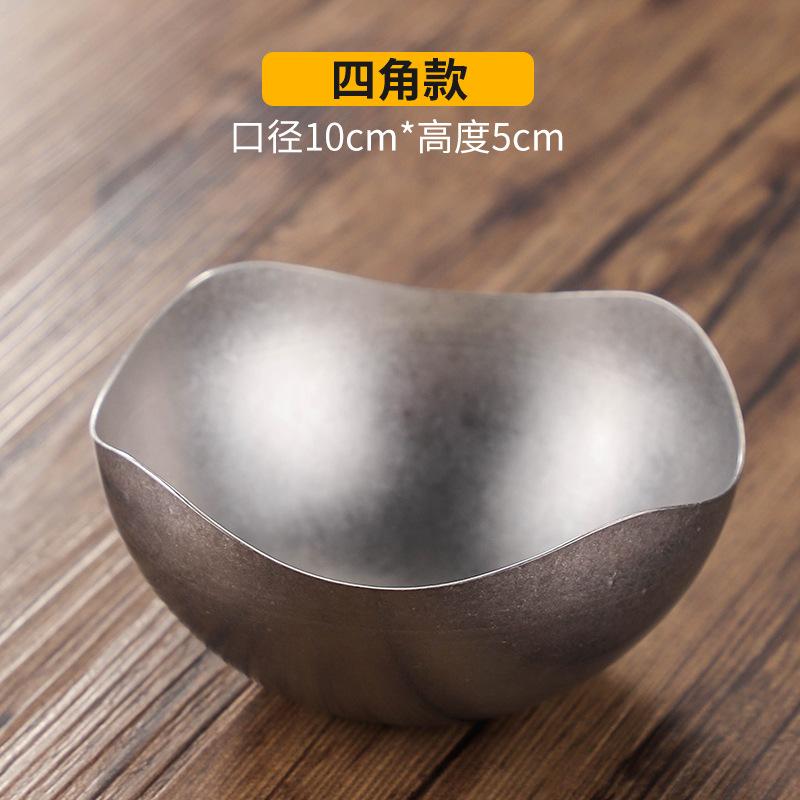 

Vintage Creative Distressed Stainless Steel Mixing Bowl Irregular Light Food Fruit Salad Bowl for Hotel Restaurant