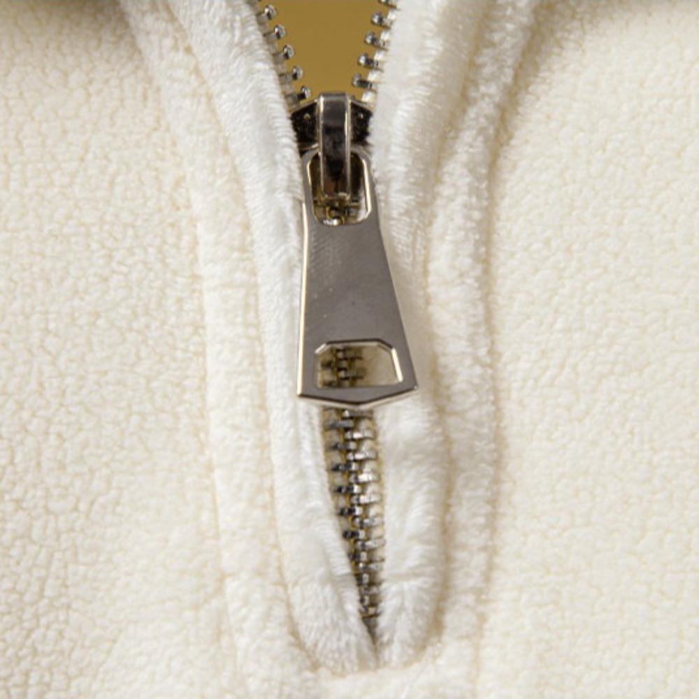 The New Men's Pullover with A Half-zipper Hoodless Sweatshirt for Autumn and Winter Is A Versatile Thickened Coat