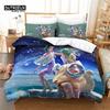 Mystery 12 Constellations Duvet Cover Set Cartoon Anime Bedding Set For Kids Teens Adult Polyester Comforter Cover Bedroom Decor