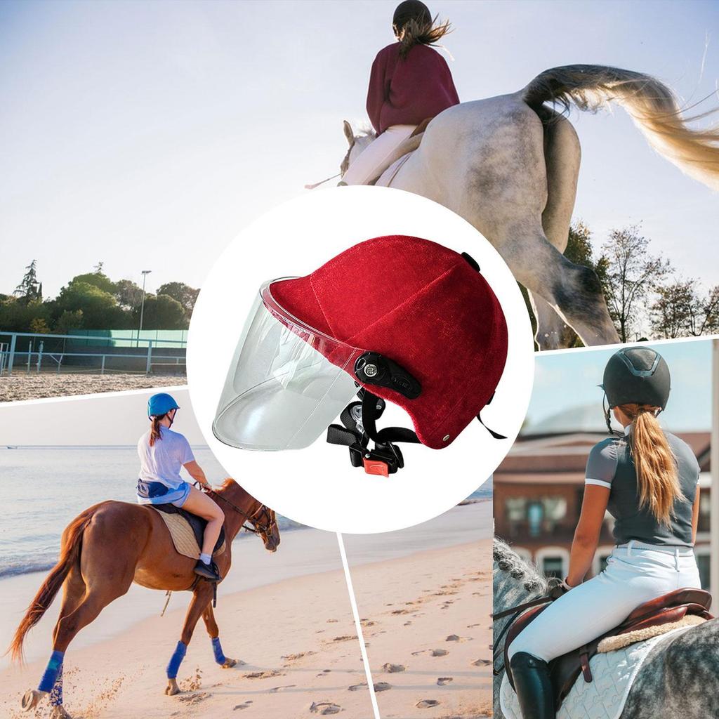 Horse Riding Helmet Equestrian Hat Adjustable Decorative for Men Women Equipment Outdoor Sports Easy