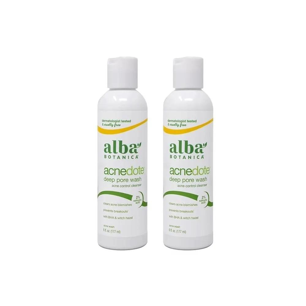 Alba Botanica Natural Acnedote Deep Pore Wash 170g (6 oz) 2 Pack
