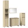 4 Piece Bathroom Furniture Set in Sonoma Oak Particleboard