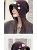 Japanese Style Ear Protection Tie Hat - Women's Windproof, Warm Slouchy Beanie with Floral Wrap for Autumn and Winter