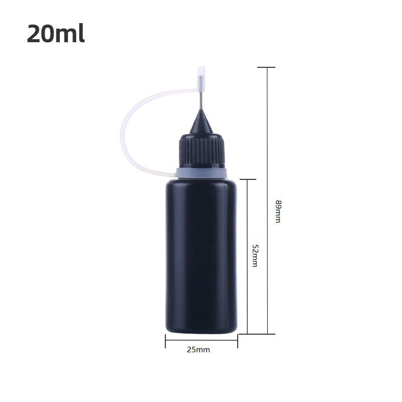 30ml Black Lightproof Bottle for Tattoo Ink, Vape Juice, 10-30ml Needle Dropper for Tattoo Ink Cream, Vape Juice, Nail Polish Remover