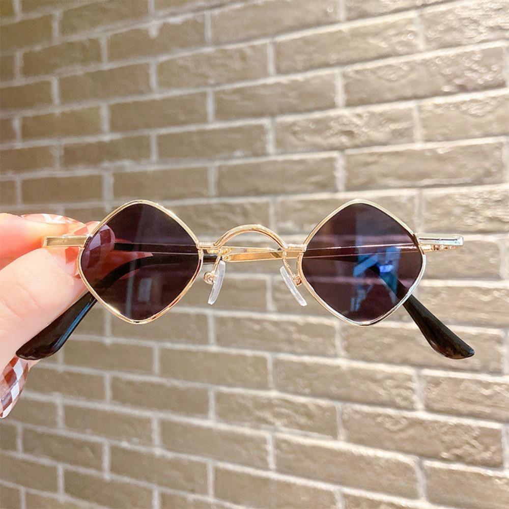 

2pcs Children s Sunglasses Boys and Girls Retro Metal Square Frame Prince Glasses Baby Fashion All-Match Catwalk Show Sunglasses
