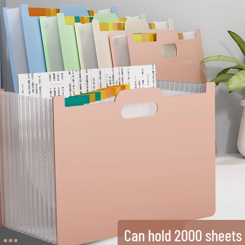 A4 Genişleyebilir Akordiyon Dosya - Öğrenciler ve Ofis Kullanımı İçin Geniş Kapasiteli Masaüstü Düzenleyici