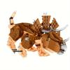 387PCS Dinosaur Building Block Diy Triceratops Model Assembly Bricks Desktop Decoration Educational Toys For Kids Holiday Gifts