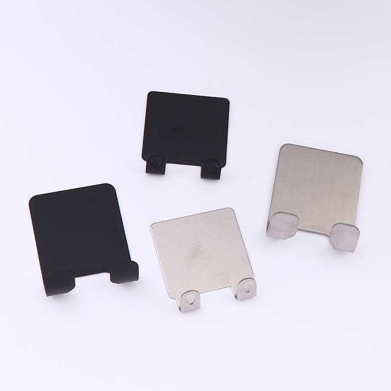 2Pcs Shower Hook Adhesive Razor Holder Wall Mounted Bathroom For Rack Shaver Shaving Holder Black Plastic Hook