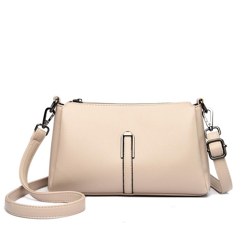 2026 Women's Versatile Crossbody Bag: Multi-layer, Large Capacity, Soft Leather, Small Square Design for Underarm or Shoulder