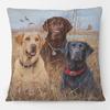 European Great Hunting Dogs Drahthaars Black Labrador Dog Poster Animals Painting Cushion Covers Decorative Pillowcase For Sofa