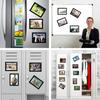 Magnetic Picture Frames with Black Border(4"X6",10 Pack),Magnet Photo Frame Pockets/Postcard Holder,Decorations for