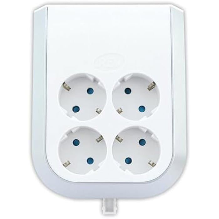 Extension de prise - rev - multipower - 4 prises - design élégant - montage mural sécurisé