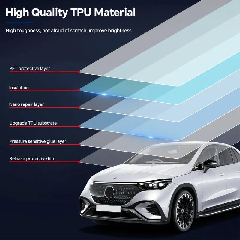Für Mercedes EQE SUV -2025 Scheinwerfer Rückspiegel TPU Schutzfolie Kratzfest Unsichtbar Vorgeschnitten PPF Clear Bra Widerstandsfähig Kit