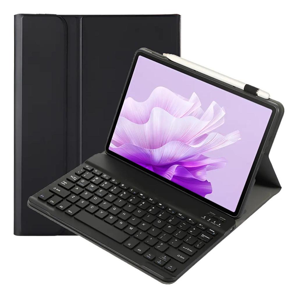 Honor Pad X9/B Max Leather Protective Case with Bluetooth Keyboard, Backlit, Magnetic, Russian Support.