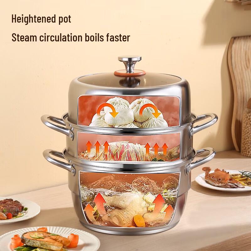 BOSIT Widinger 30CM 3-Layer Stainless Steel Steamer