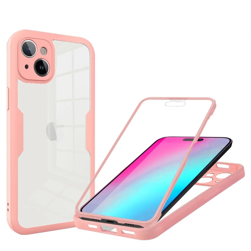 360 Full Screen Protection High Transparency Phone Cover Case For iPhone 15 Pro Max 14 1Plus 13 Mini 12 11 X XS XR XS Max 4G 5G