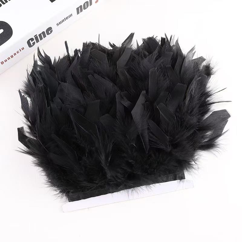Turkey Feather Trim for DIY Stage Costume & Skirt Decoration