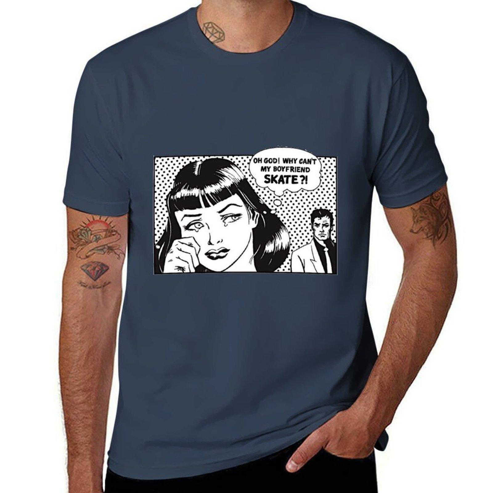 Why Cant My Boyfriend Skate Tshirt Festival Short Sleeve Tshirt S