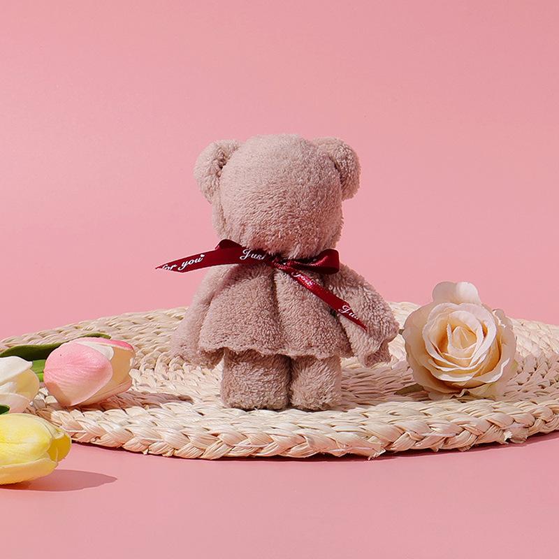 Opening coral velvet bear towel elementary school students reward marriage