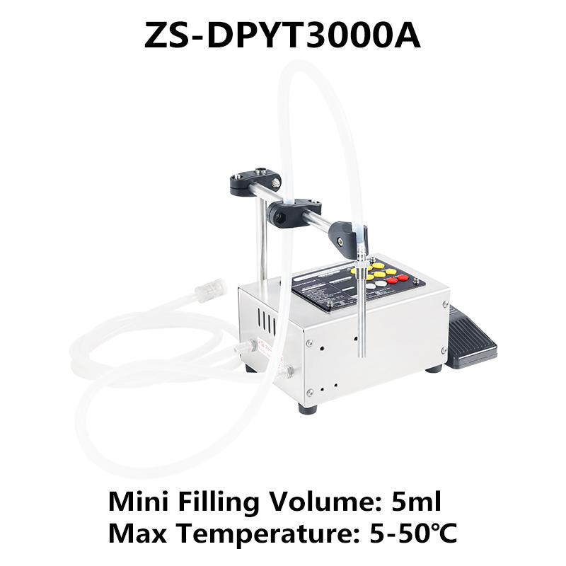 ZONESUN ZS-DPYT1500A Liquid Filling Machine Intelligent Induction High-precision Heat resistant Semi Automatic Filler Juice normal single head 110 volts