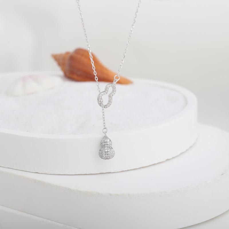 

Ожерелье в национальном стиле с кисточкой из тыквы Niche Tassel, инкрустированной бриллиантами, для женщин с ощущением высокого класса, не выцветающая полая маленькая тыква